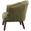 Uttermost Conroy Wood and Fabric Accent Chair in Olive and Dark Walnut