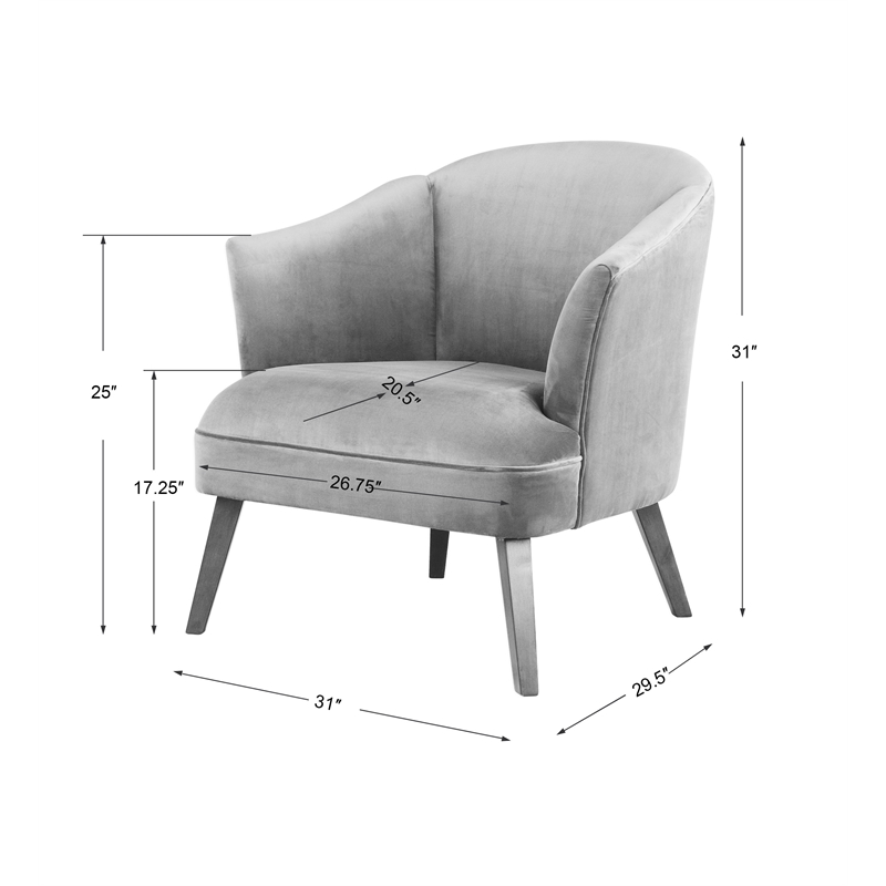Uttermost Conroy Wood and Fabric Accent Chair in Olive and Dark Walnut