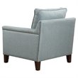 Uttermost Charlotta Coastal Wood and Fabric Accent Chair in Blue/Brass/Walnut