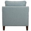 Uttermost Charlotta Coastal Wood and Fabric Accent Chair in Blue/Brass/Walnut