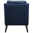 Uttermost OBrien Contemporary Wood and Fabric Arm Chair in Blue and Black