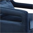 Uttermost OBrien Contemporary Wood and Fabric Arm Chair in Blue and Black
