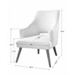 Uttermost Dree Contemporary Wood and Fabric Accent Chair in White and Oak