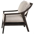 Uttermost Lyle Coastal Wood and Fabric Accent Chair in Walnut and Beige