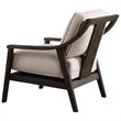 Uttermost Lyle Coastal Wood and Fabric Accent Chair in Walnut and Beige