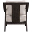 Uttermost Lyle Coastal Wood and Fabric Accent Chair in Walnut and Beige