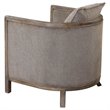 Uttermost Viaggio Contemporary Wood and Fabric Accent Chair in Gray