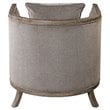 Uttermost Viaggio Contemporary Wood and Fabric Accent Chair in Gray