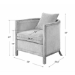 Uttermost Viaggio Contemporary Wood and Fabric Accent Chair in Gray