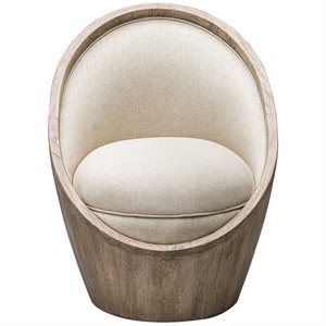 uttermost noemi accent chair in oatmeal and gray wash