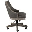 Uttermost Aidrian Metal and Wood Swivel Desk Chair in Nickel and Gray