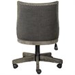Uttermost Aidrian Metal and Wood Swivel Desk Chair in Nickel and Gray