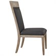 Uttermost Encore Wood Rattan and Fabric Accent Chair in Dark Gray