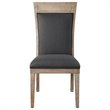 Uttermost Encore Wood Rattan and Fabric Accent Chair in Dark Gray
