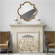 Uttermost Branches Coastal Iron Metal Decorative Fireplace Screen in Gold