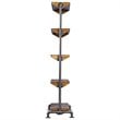 Uttermost Rhordyn 4-Shelf Wood and Metal Bookcase in Walnut and Gunmetal