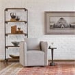 Uttermost Rhordyn 4-Shelf Wood and Metal Bookcase in Walnut and Gunmetal