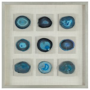 Uttermost Cerulean Stone Wall Art in Blue and Beige