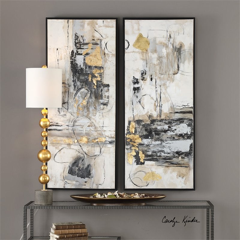Uttermost Life Scenes Wood and Acrylic Abstract Art in Multi-Color (Set of 2)