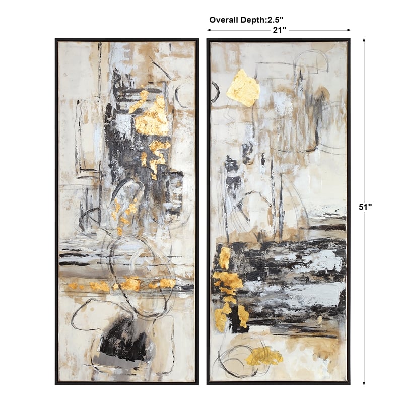 Uttermost Life Scenes Wood and Acrylic Abstract Art in Multi-Color (Set of 2)