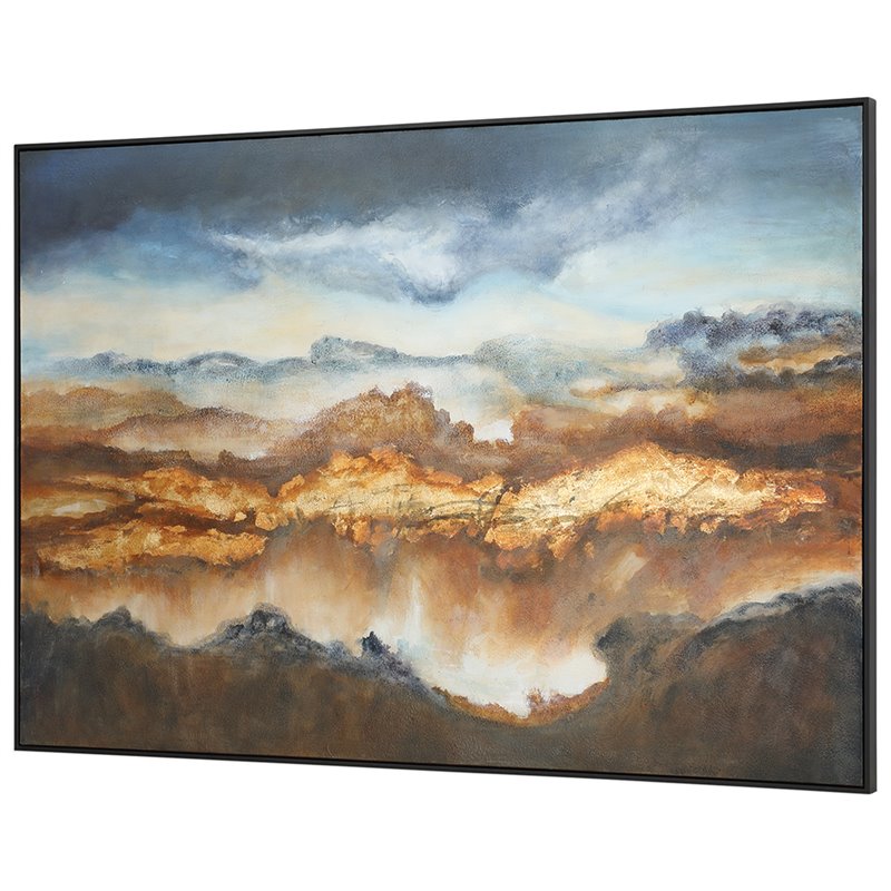 Uttermost Valley Of Light Wood and Acrylic Landscape Art in Multi-Color