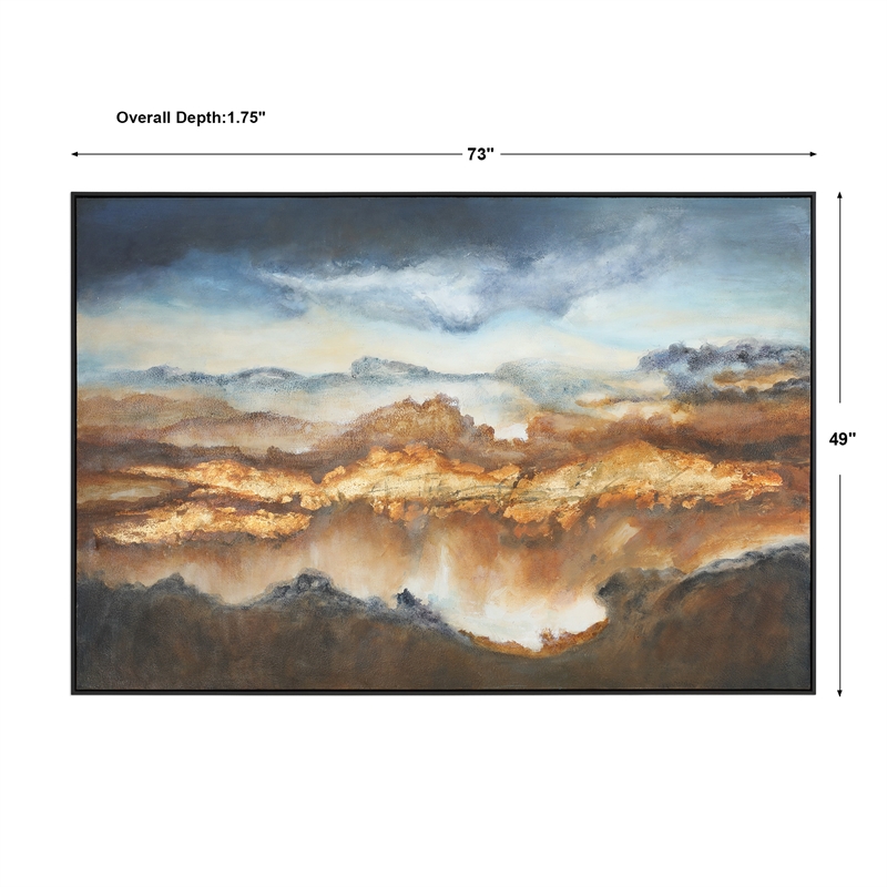 Uttermost Valley Of Light Wood and Acrylic Landscape Art in Multi-Color