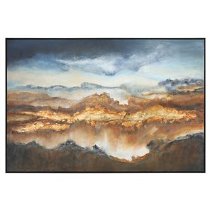 Uttermost Valley Of Light Wood and Acrylic Landscape Art in Multi-Color