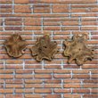 Uttermost Kalani 3-Piece Teak Wood and Iron Wall Sculpture Set in Natural