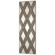 Uttermost Tahira MDF Wood Geometric Decorative Mirror in Ivory and Gray