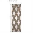 Uttermost Tahira MDF Wood Geometric Decorative Mirror in Ivory and Gray