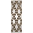Uttermost Tahira MDF Wood Geometric Decorative Mirror in Ivory and Gray