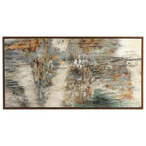 Uttermost Behind The Falls Firwood MDF and PU Abstract Art in Multi-Color