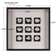 Uttermost Geode Fir Glass Fabric and Stone Wall Art in Black and Natural