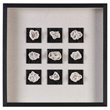 Uttermost Geode Fir Glass Fabric and Stone Wall Art in Black and Natural