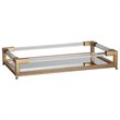 Uttermost Balkan Metal Acrylic Mirrored Decorative Tray in Antique Gold