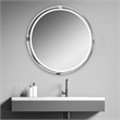 Uttermost Tazlina Glass Metal and MDF Decorative Mirror in Brushed Nickel