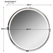 Uttermost Tazlina Glass Metal and MDF Decorative Mirror in Brushed Nickel