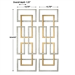 Uttermost Aerin 2-Piece Iron Geometric Wall Art Set in Antique Gold/Silver