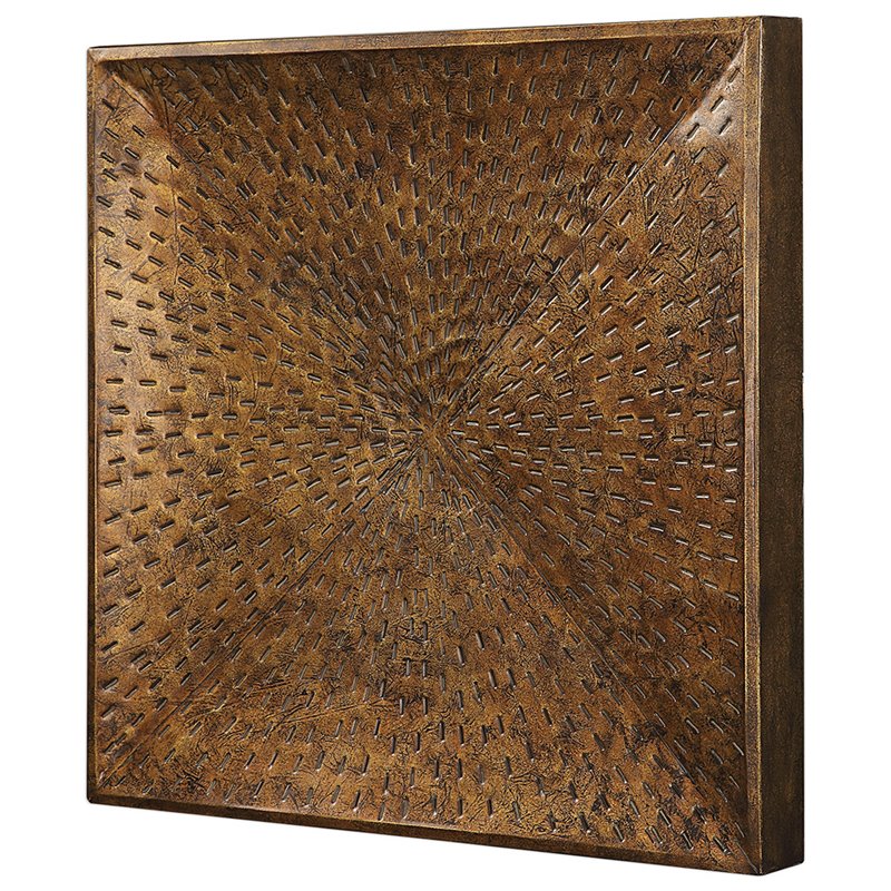 Uttermost Blaise Contemporary Iron Wall Panel in Antique Bronze