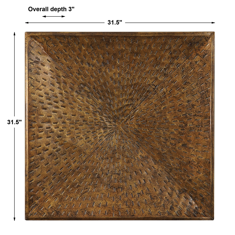 Uttermost Blaise Contemporary Iron Wall Panel in Antique Bronze