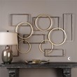 Uttermost Elias Contemporary Iron Wall Art in Bronze and Gold