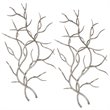 Uttermost Silver Branches Contemporary Iron Wall Art in Silver (Set of 2)