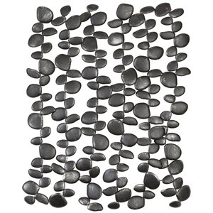 Uttermost Skipping Contemporary Iron Wall Art in Charcoal Black and Silver