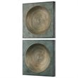 Uttermost Sybil Contemporary Metal Wall Panel in Antique Gold (Set of 2)