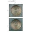 Uttermost Sybil Contemporary Metal Wall Panel in Antique Gold (Set of 2)