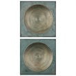 Uttermost Sybil Contemporary Metal Wall Panel in Antique Gold (Set of 2)
