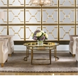 Uttermost Rhea 2-Piece Metal and Glass Top Nesting Coffee Table Set in Gold