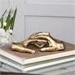 Uttermost Hold My Hand Contemporary Iron Sculpture in Gold Finish