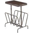 Uttermost Sonora Magazine Rack End Table in Warm Walnut and Gray