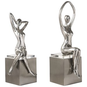 uttermost jaylene 2 piece figurine set in silver